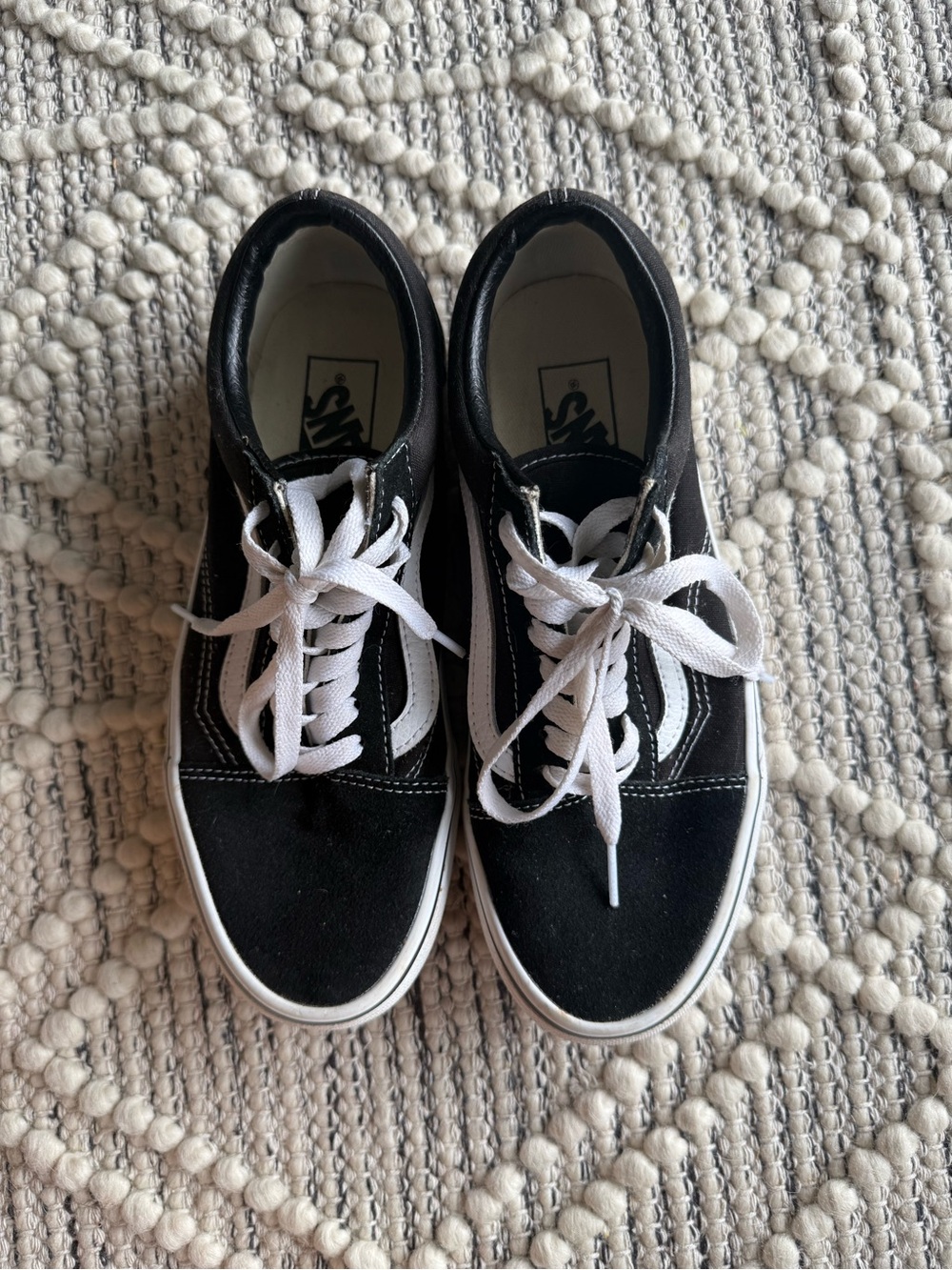 Vans Black/White Old Skool Skate Shoes